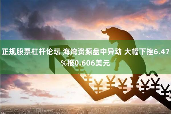 正规股票杠杆论坛 海湾资源盘中异动 大幅下挫6.47%报0.